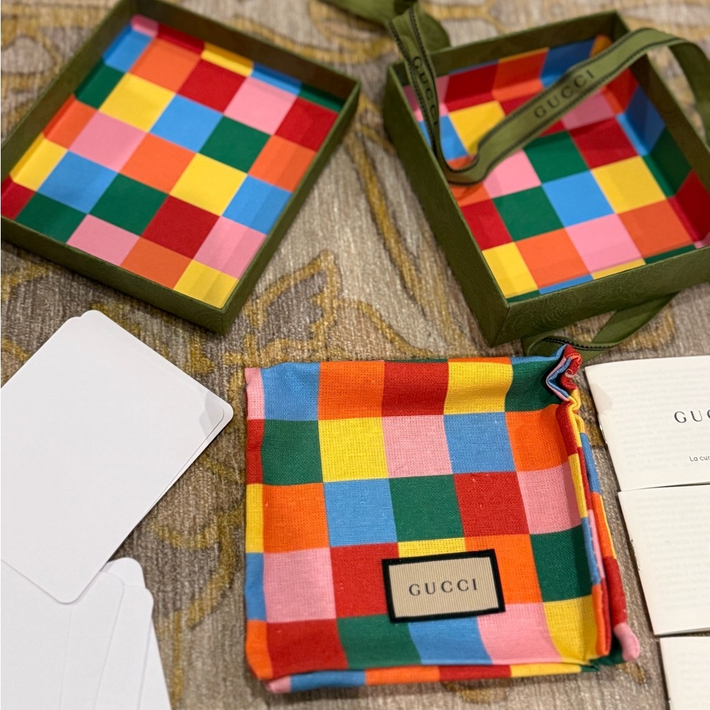 Gucci Gift Box Set with Pouch and Ribbon - Picture 2 of 11